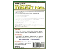Play Your Best Straight Pool -Billiards Supplies Shop bkpybsp backcover