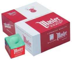 Master Chalk (Box Of 144 Cubes) -Billiards Supplies Shop chm144 green 01