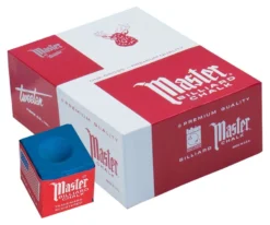 Master Chalk (Box Of 144 Cubes) -Billiards Supplies Shop chm144 skyblue 01