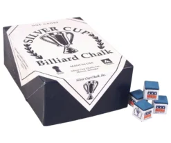 Silver Cup Chalk (Box Of 144 Cubes) -Billiards Supplies Shop chs144 blue 01 1