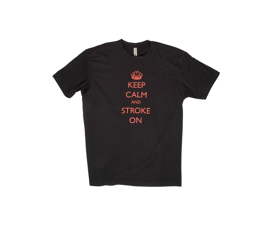 Keep Calm And Stroke On - Mens - Black 3 Keep Calm And Stroke On - Mens - Black