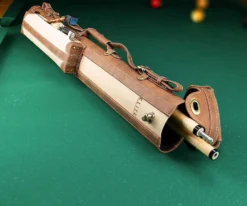 Elite 2x2 Vintage Leather Cue Case Chestnut -Billiards Supplies Shop ecv22 chestnut 01 1