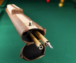 Elite 2x2 Vintage Leather Cue Case Chestnut -Billiards Supplies Shop ecv22 chestnut 02