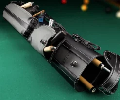 Elite 3x7 Vintage Leather Cue Case Chestnut -Billiards Supplies Shop ecv37 grey 01 1