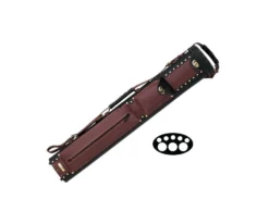 Instroke Cowboy 3 Butt 5 Shaft Leather Case -Billiards Supplies Shop isc35 brown 01