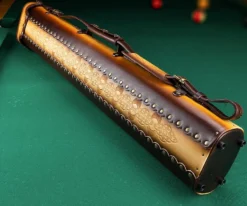Instroke Tooled 3 Butt 5 Shaft Leather Case -Billiards Supplies Shop ist35 rust 02