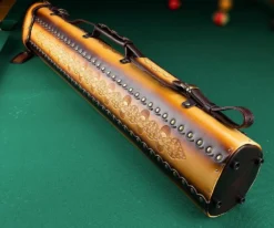 Instroke Tooled 3 Butt 7 Shaft Leather Case -Billiards Supplies Shop ist37 rust 02