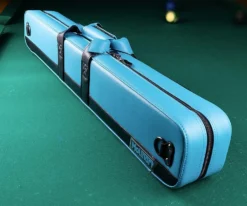 Molinari 2 Butt 4 Shaft Black/Cyan Hybrid Cue Case -Billiards Supplies Shop mlcf24 03 3