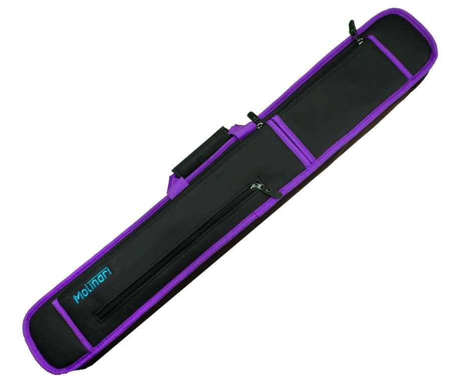 Molinari 2 Butt 4 Shaft Black/Purple Soft Cue Case 4 Molinari 2 Butt 4 Shaft Black/Purple Soft Cue Case - Image 2