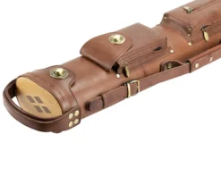 Tango Pampa Chestnut 3 Butt 5 Shaft Leather Cue Case -Billiards Supplies Shop tapm35 chestnut 03