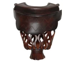 Dark Brown Diamond Leather Pocket Set (Set Of 6)